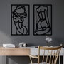 Wallity Escultura de pared Body Positive en negro